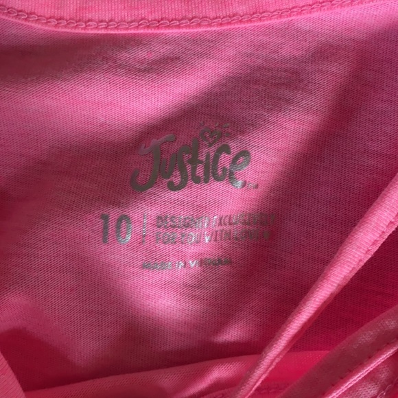 Justice for girls pink tank top, size 10 - Picture 4 of 5